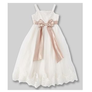 Chantilly Lace Girls Flower Girl Dress